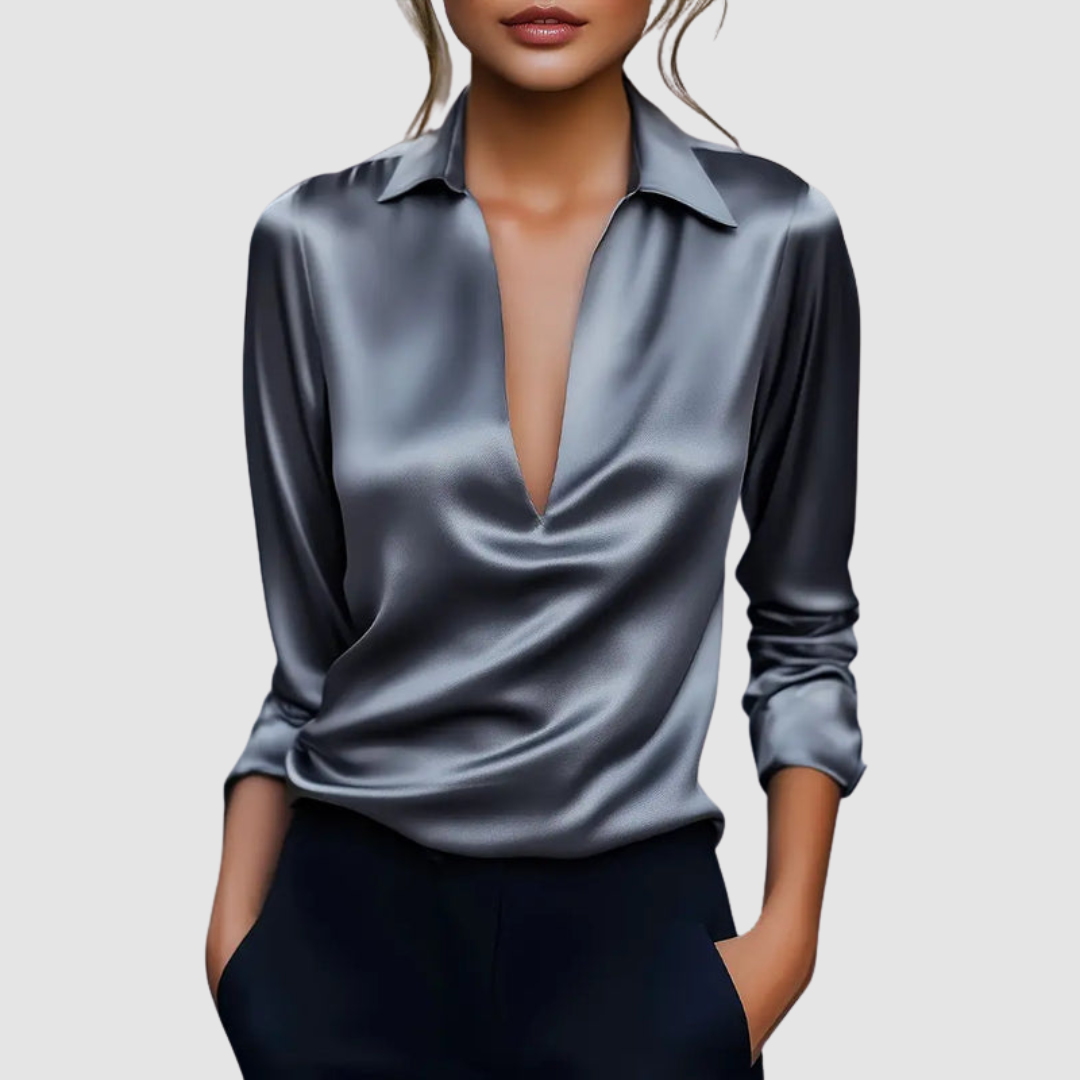 Astrid™ Elegant Satin Blouse