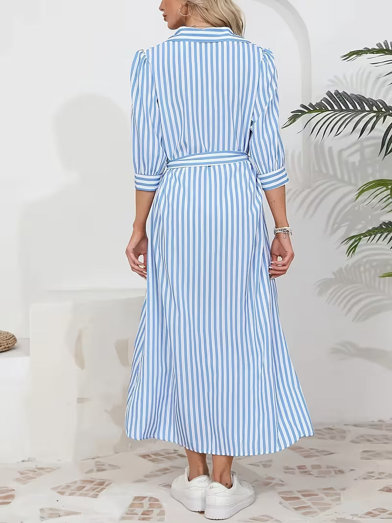 Elle | Chic shirt dress with belt