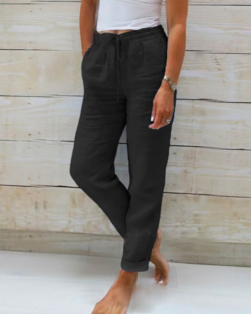 Elle | Comfortable linen trousers