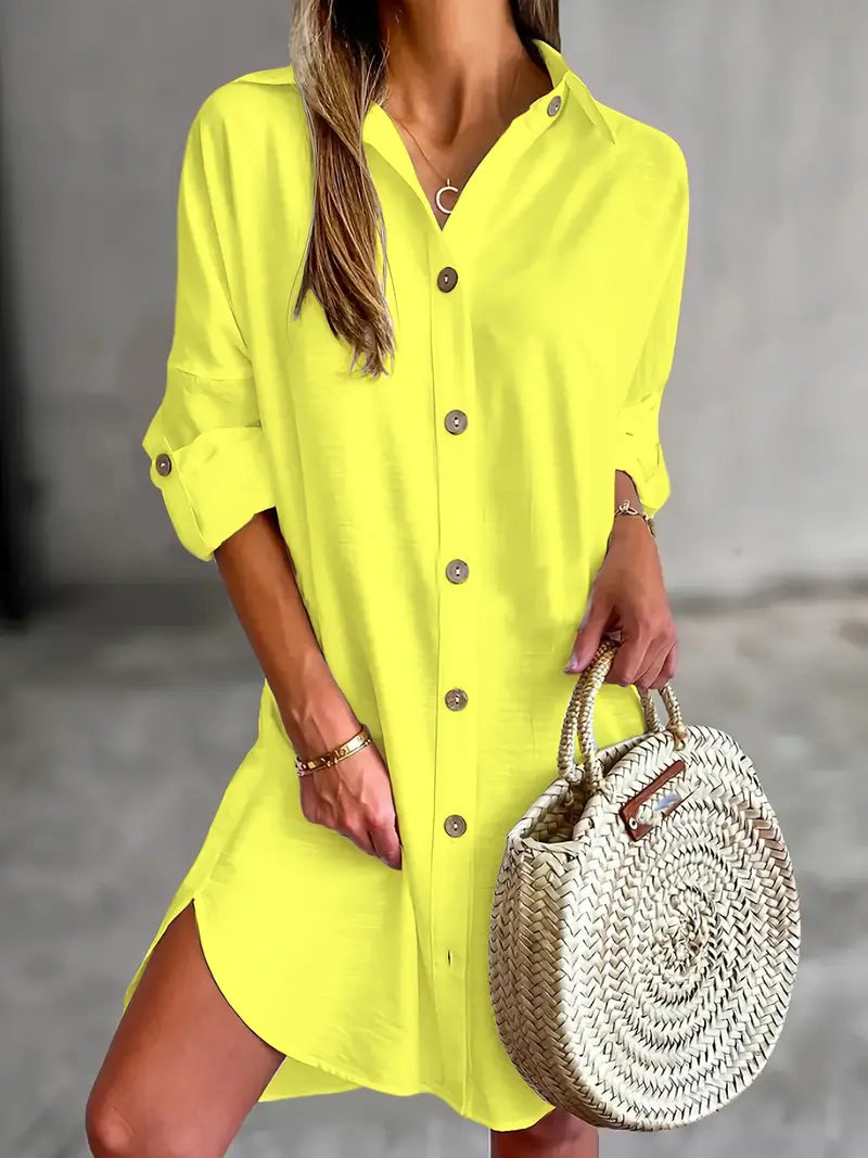 Elle | Chic short shirt dress