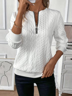 Karen™ | Classic Cable Zip Sweater