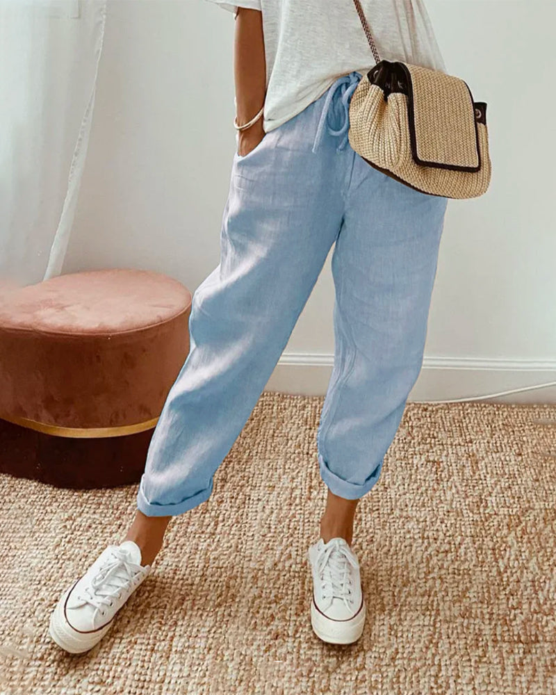 Elle | Casual linen trousers