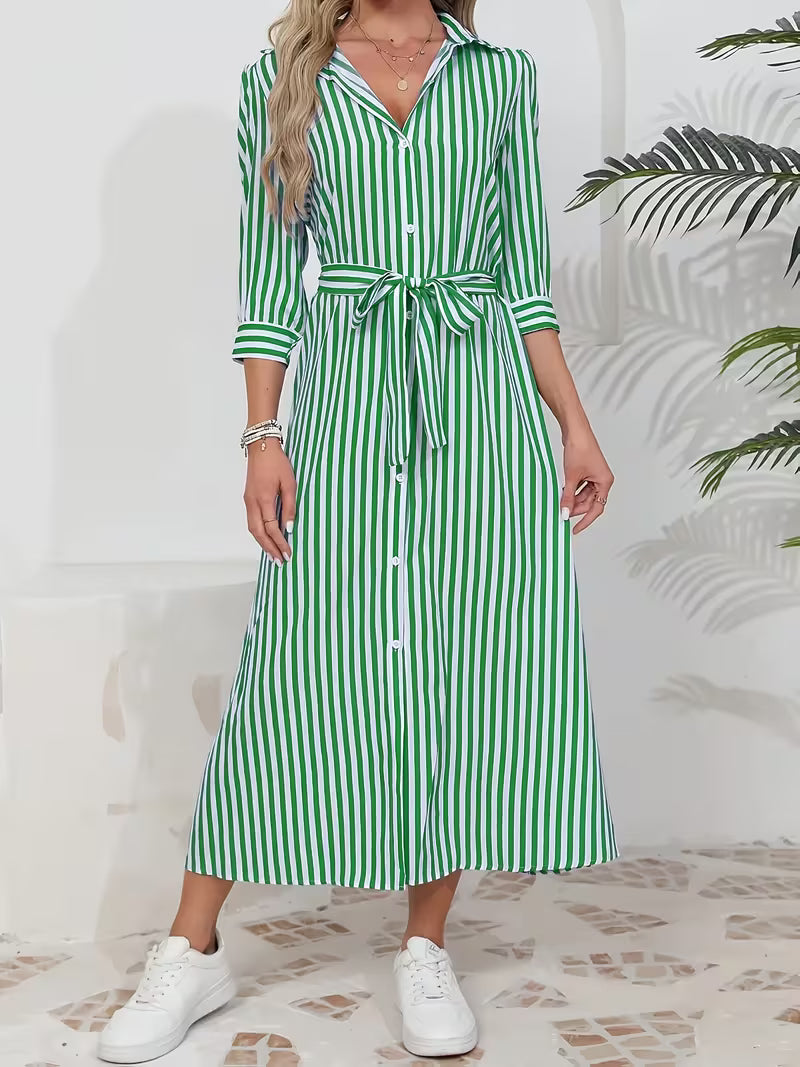 Elle | Chic shirt dress with belt