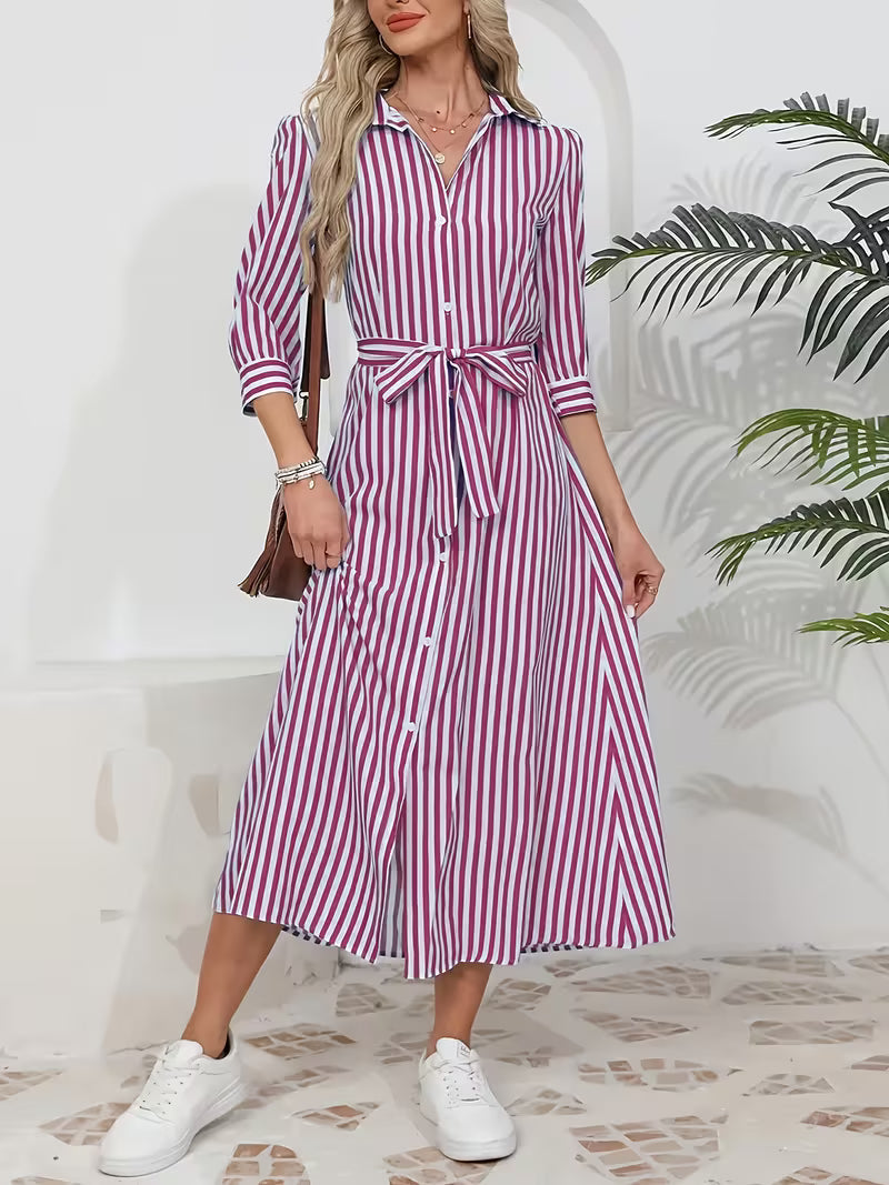 Elle | Chic shirt dress with belt