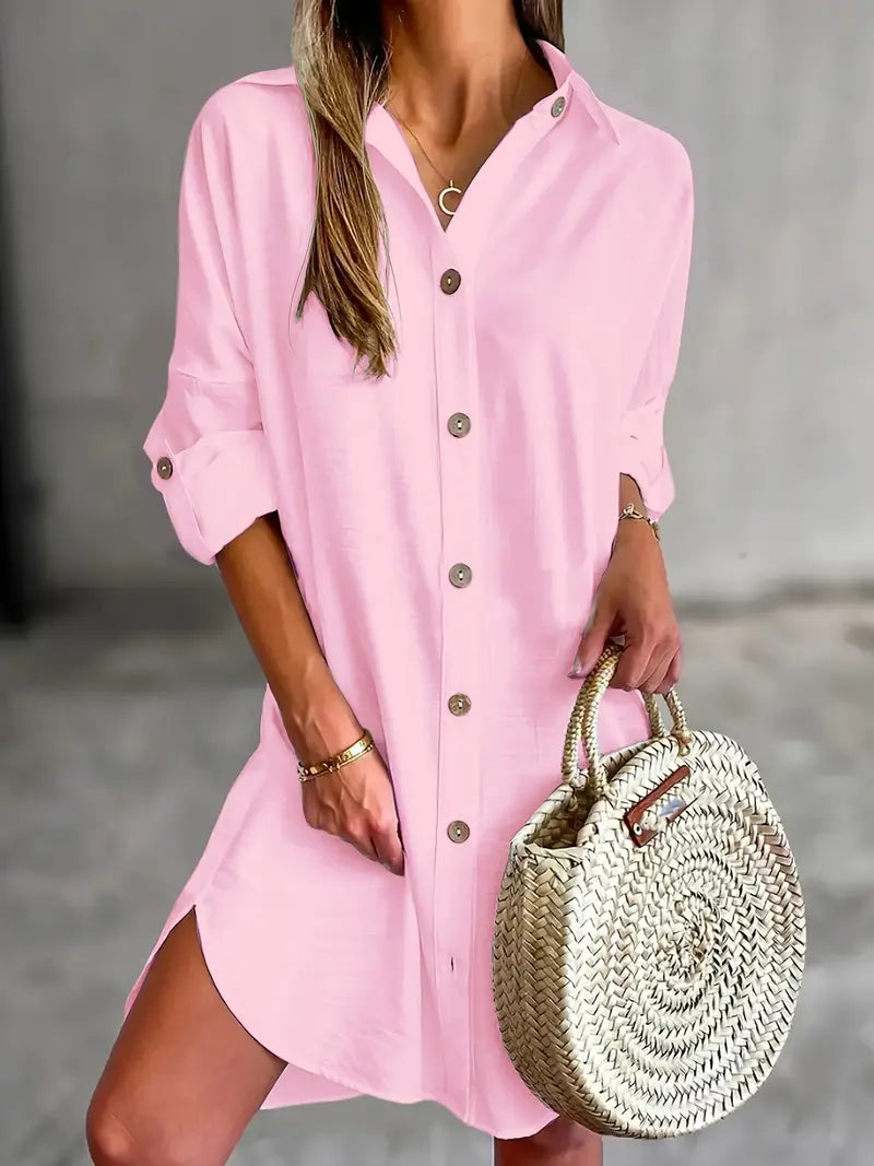 Elle | Chic short shirt dress