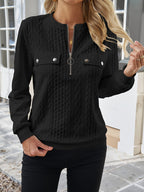 EMMY™ | Zip-Up Sweater with Pockets