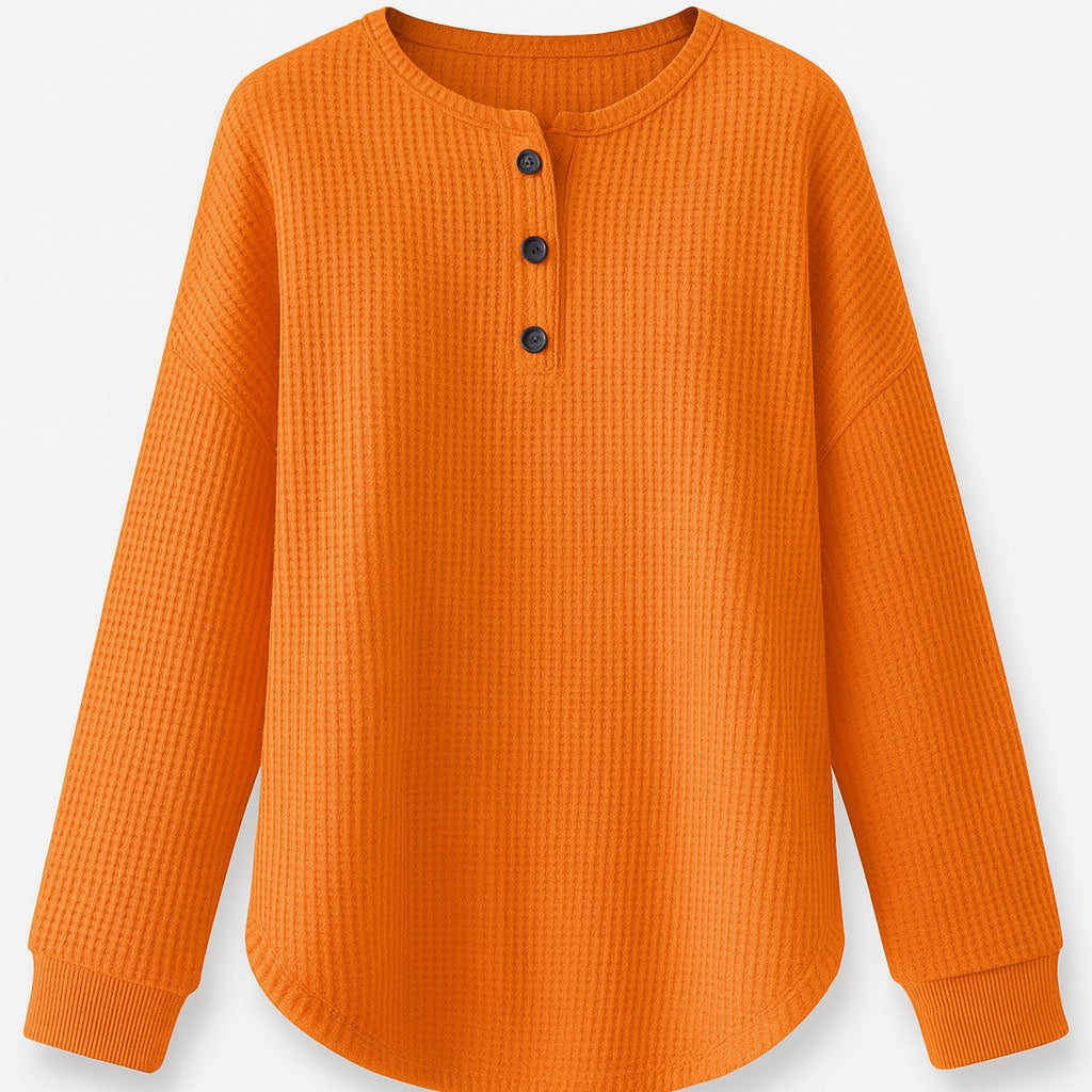 LEAH™  | Stylish Button Sweater