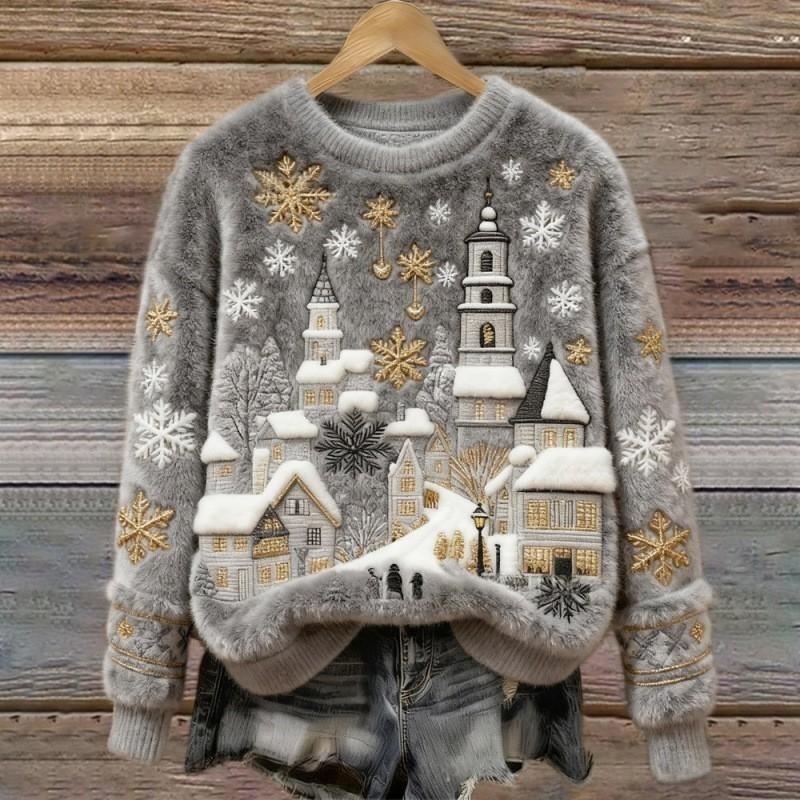 COZY™ | Winter Village Fluffy Christmas Sweater