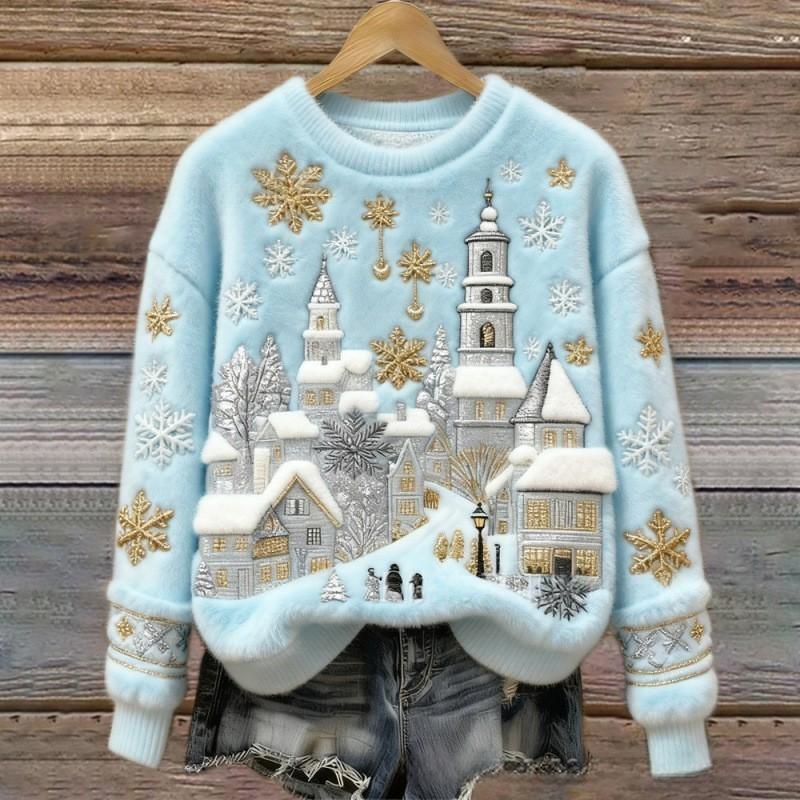COZY™ | Winter Village Fluffy Christmas Sweater