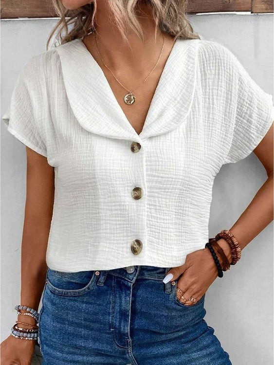 Elle | Blouse in cotton and linen