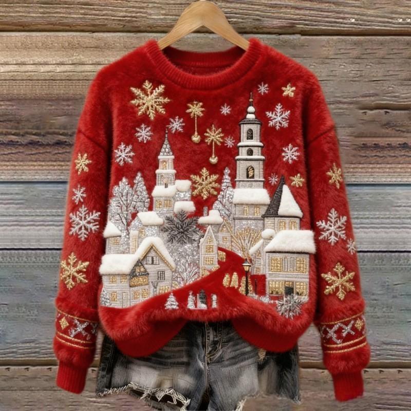COZY™ | Winter Village Fluffy Christmas Sweater