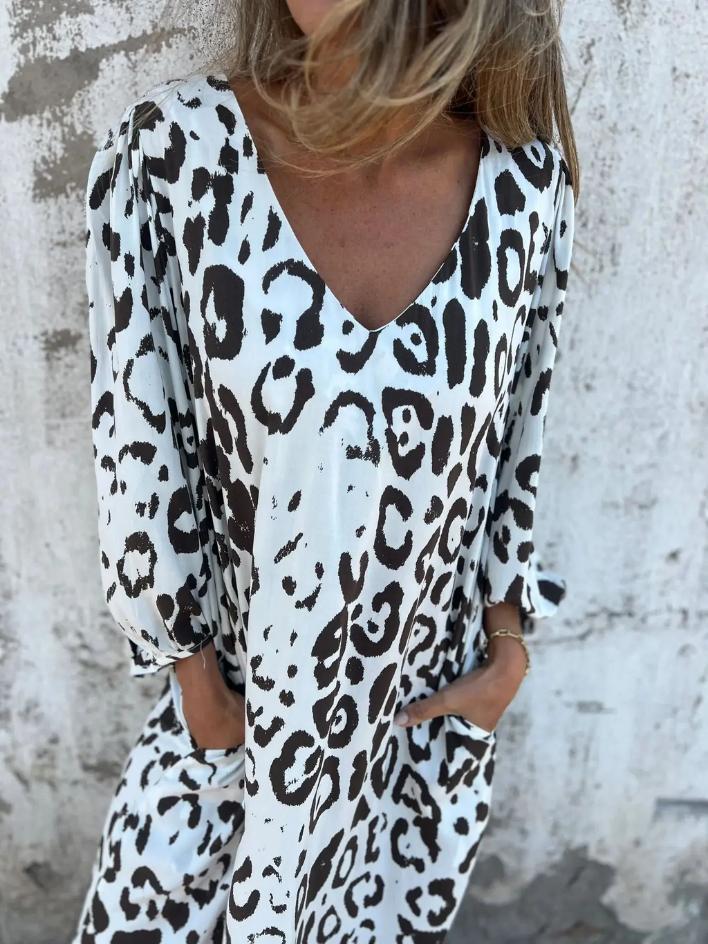 Elle | Summer dress with leopard print