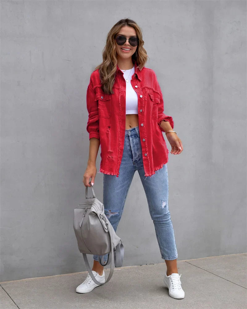 EMELIA™  | Denim Jacket in Beautiful Colors