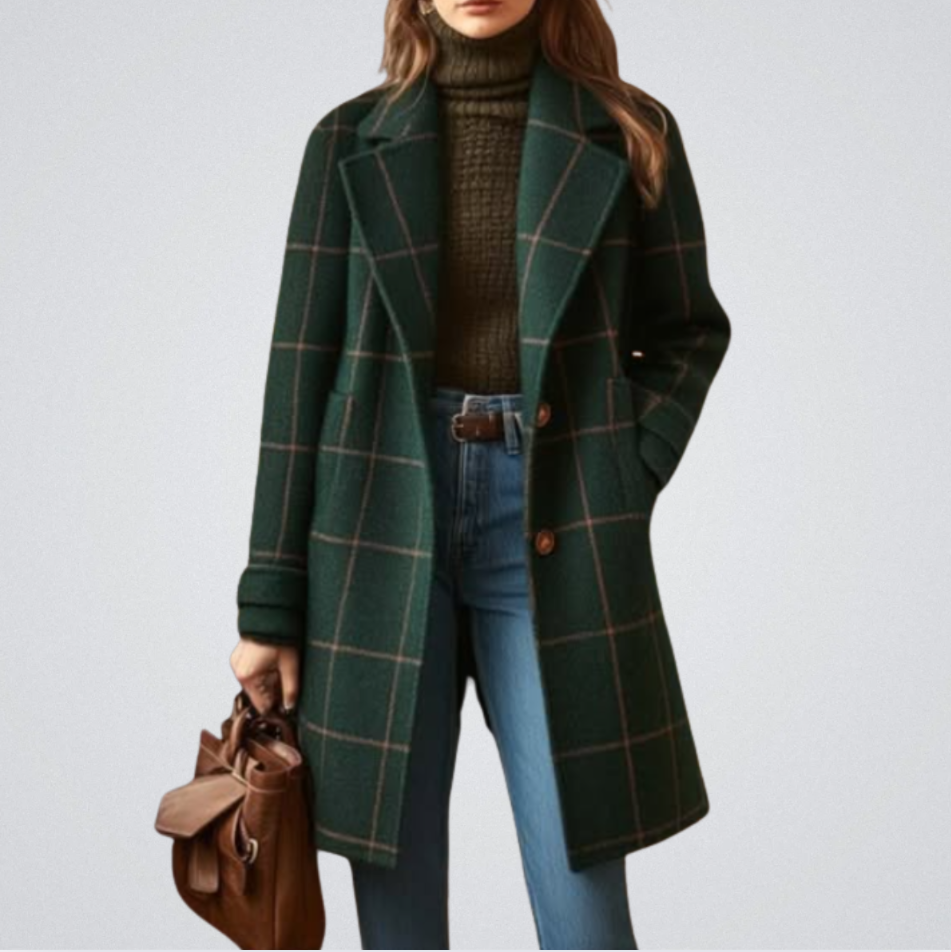 MADELEINE™ | Chic Retro Plaid Coat