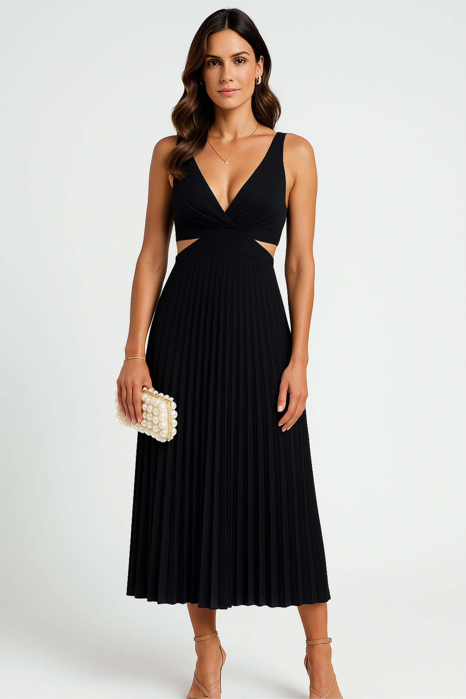 Elle | Flowing pleated dress