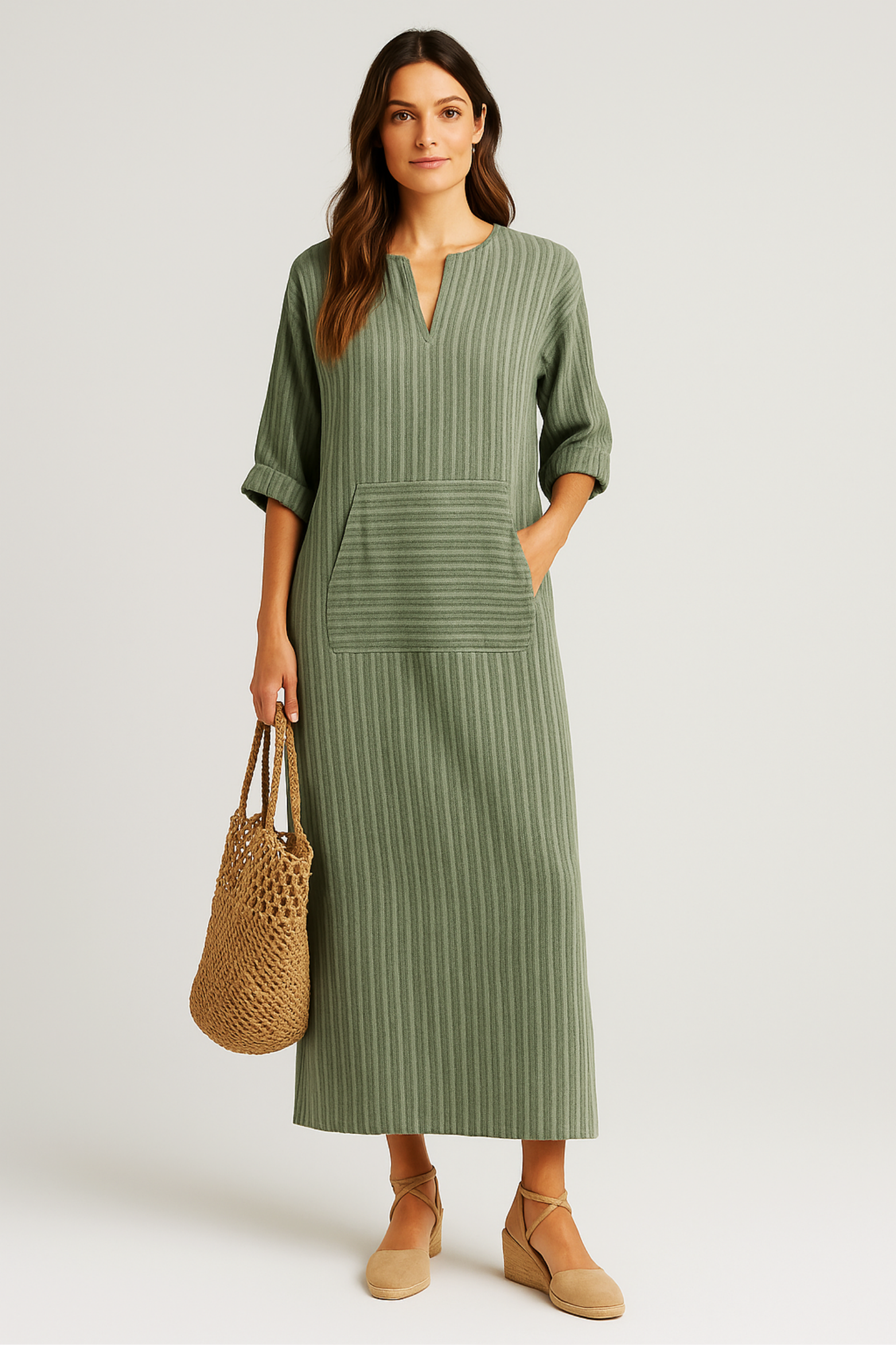 Elle | Striped maxi dress in vintage style