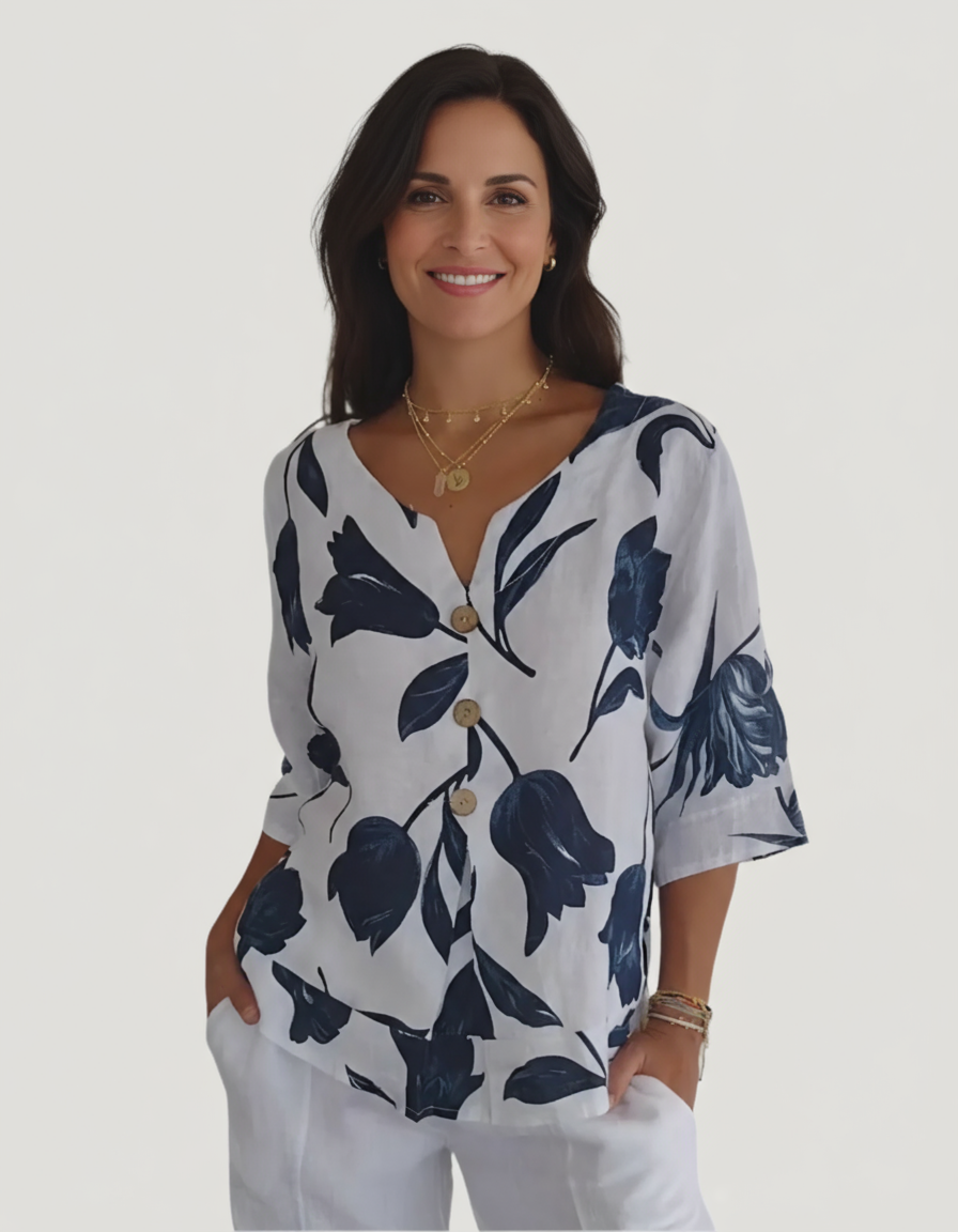 Elle | Blouse with flowers