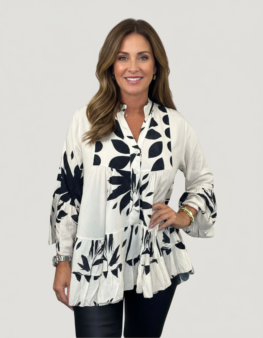 Elle | Longsleeve floral blouse