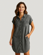 Elle | Modern denim shirt dress