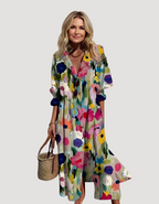 Elle | Puff sleeve maxi dress