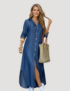 Elle | Denim style shirt dress