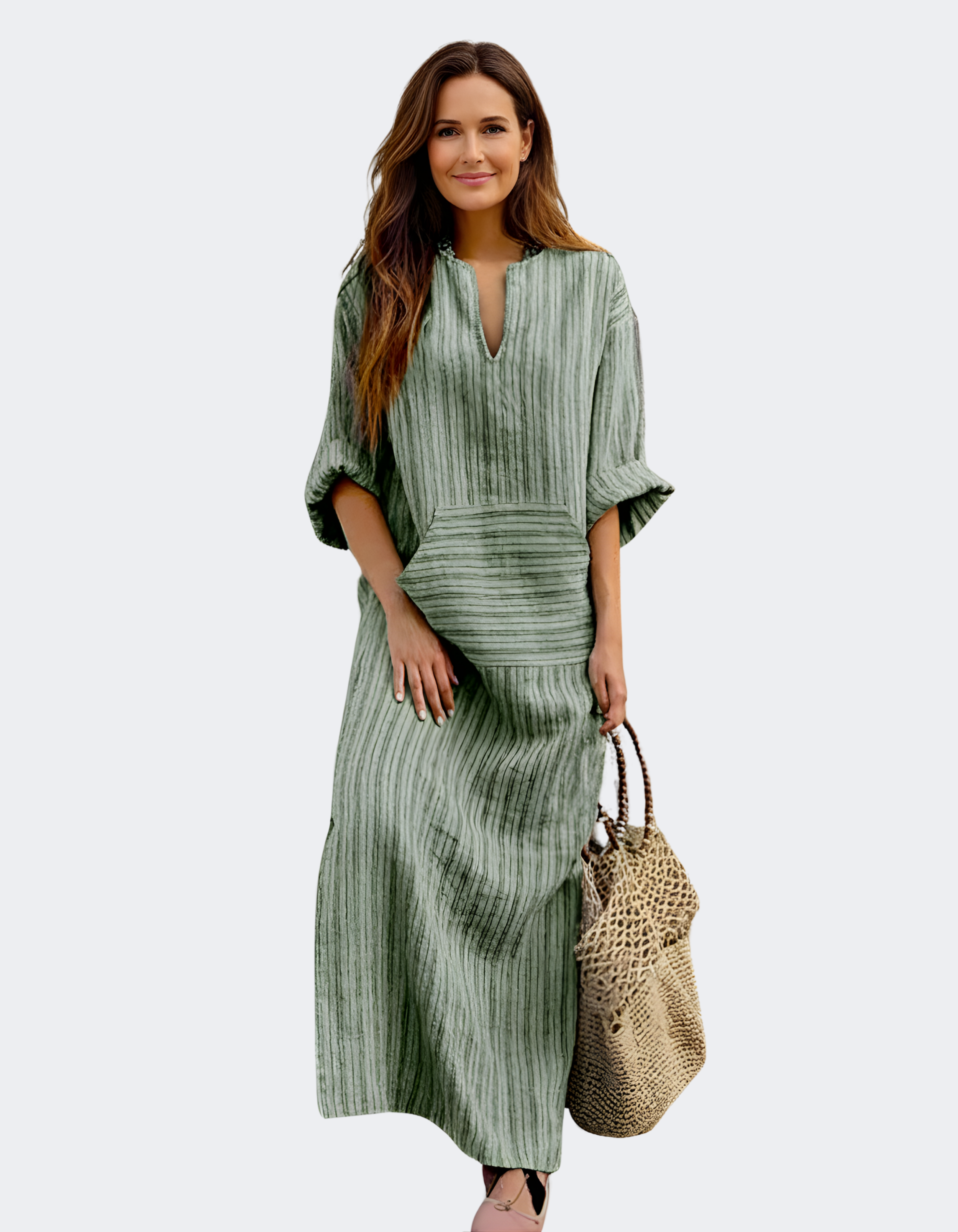 Elle | Striped maxi dress in vintage style