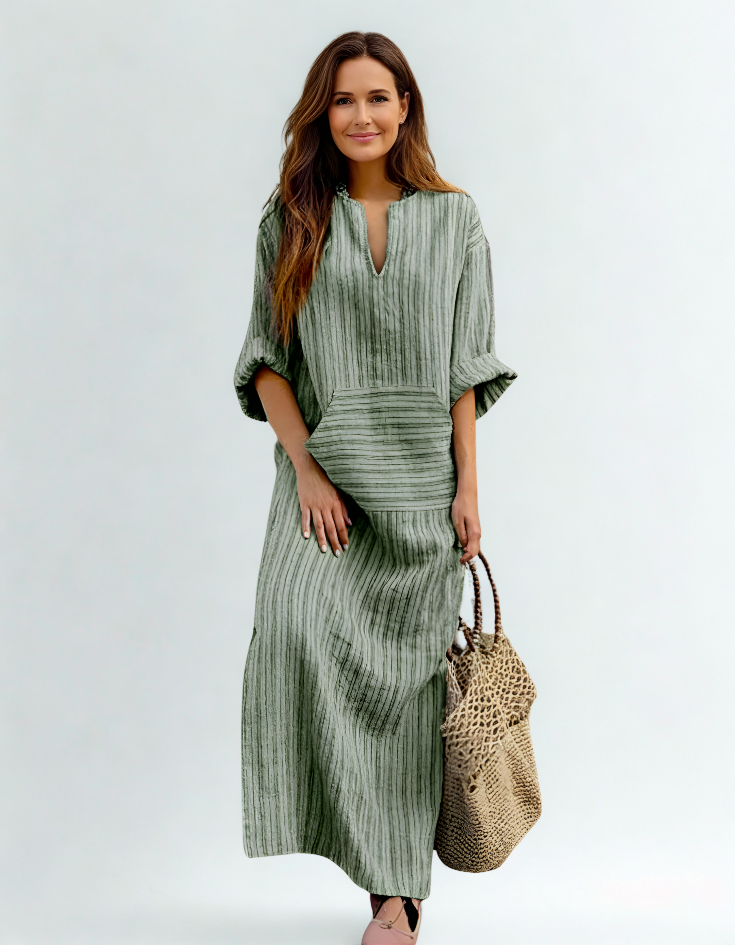 Elle | Striped maxi dress in vintage style