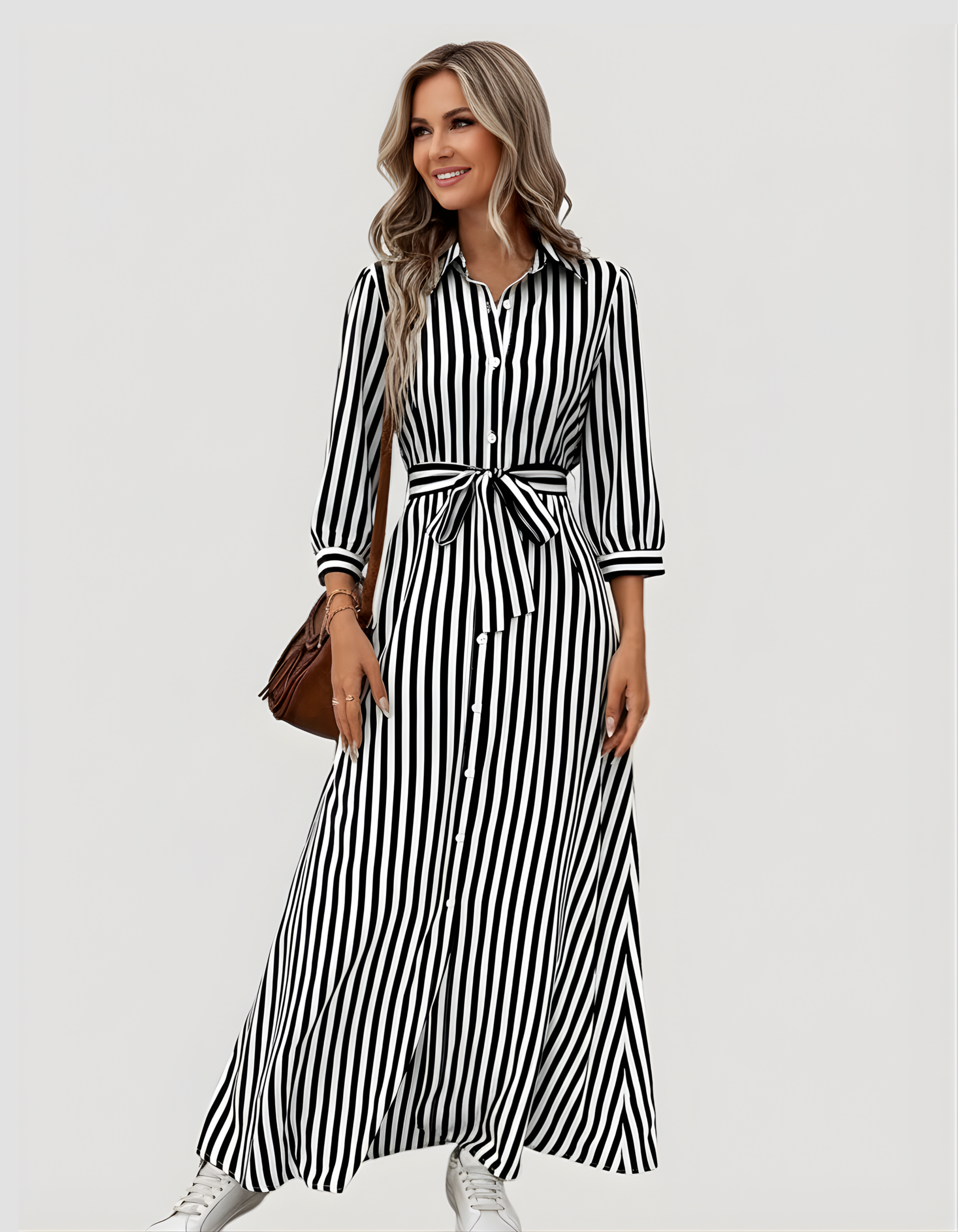 Elle | Chic shirt dress with belt