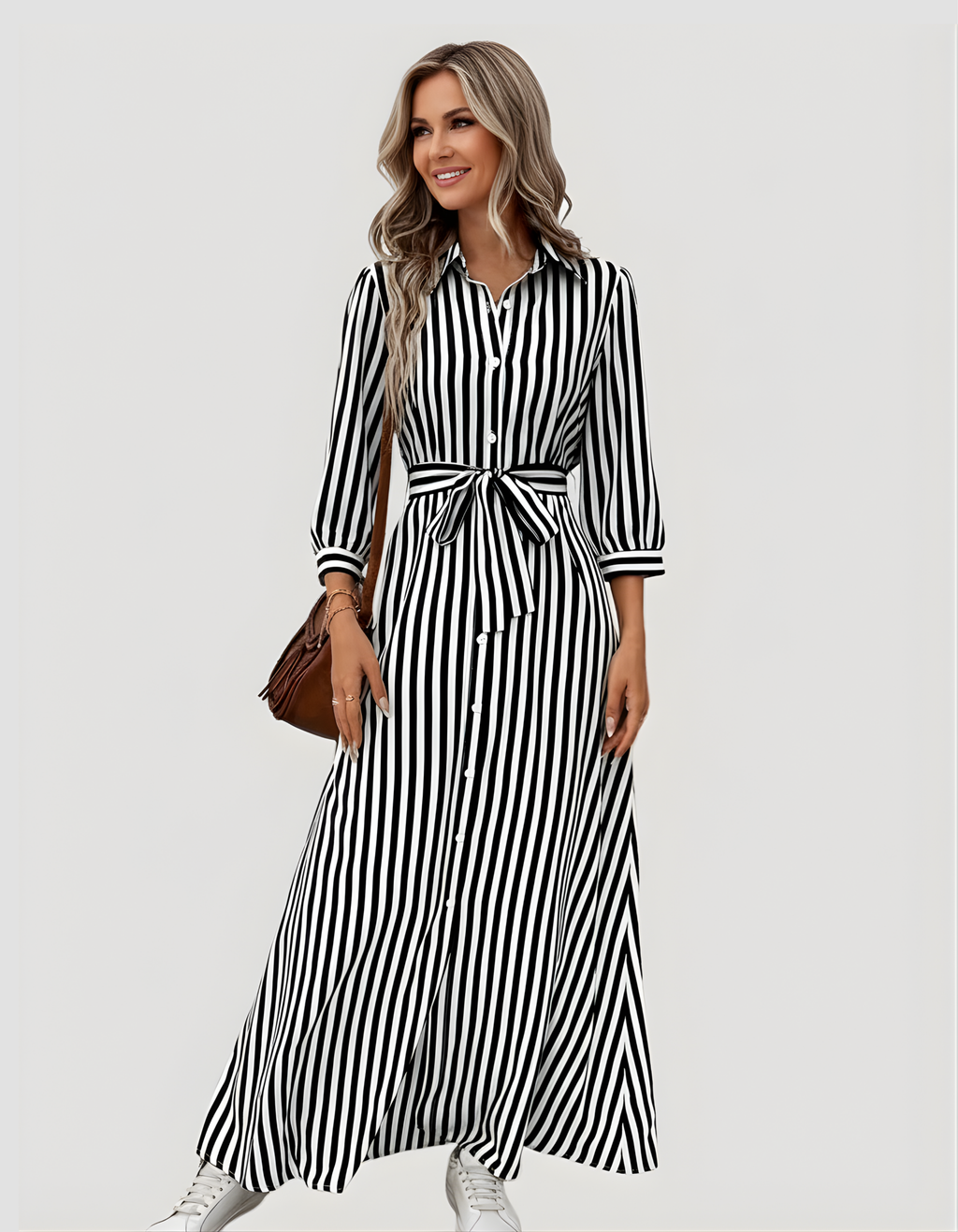 Elle | Chic shirt dress with belt