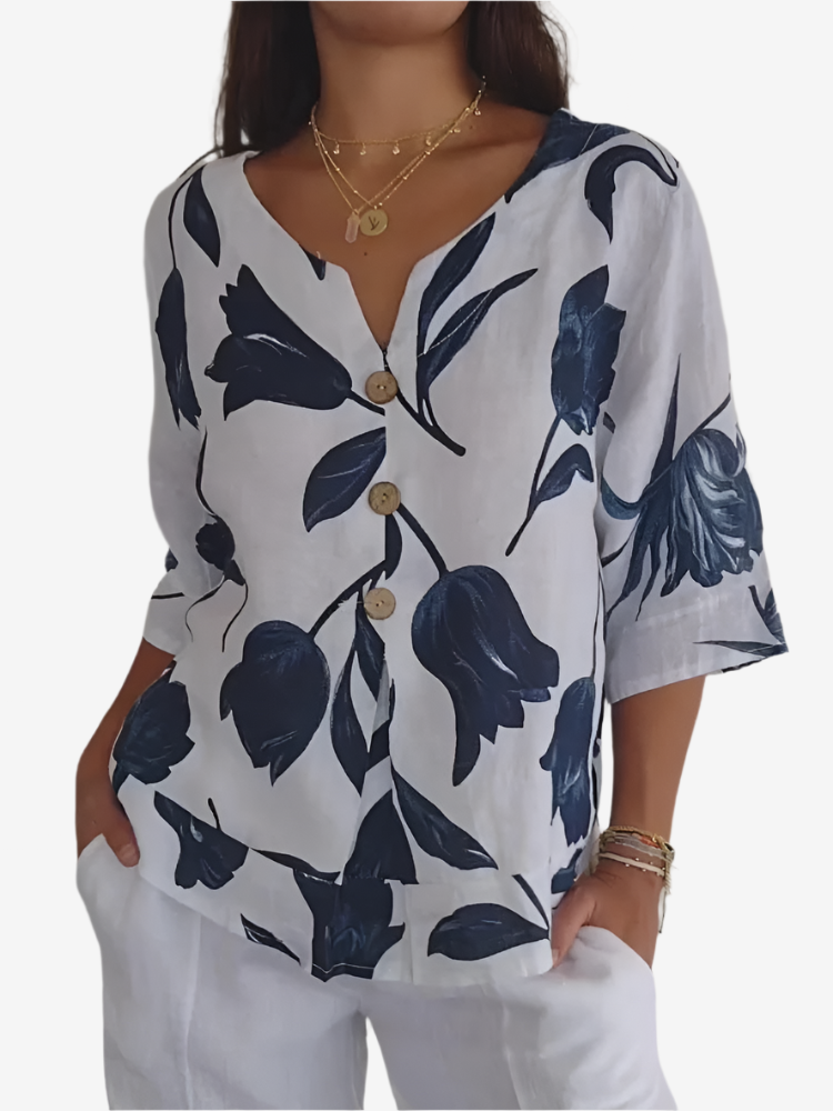 Elle | Blouse with flowers