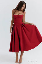 Elle | Midi corset dress