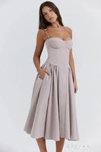 Elle | Midi corset dress