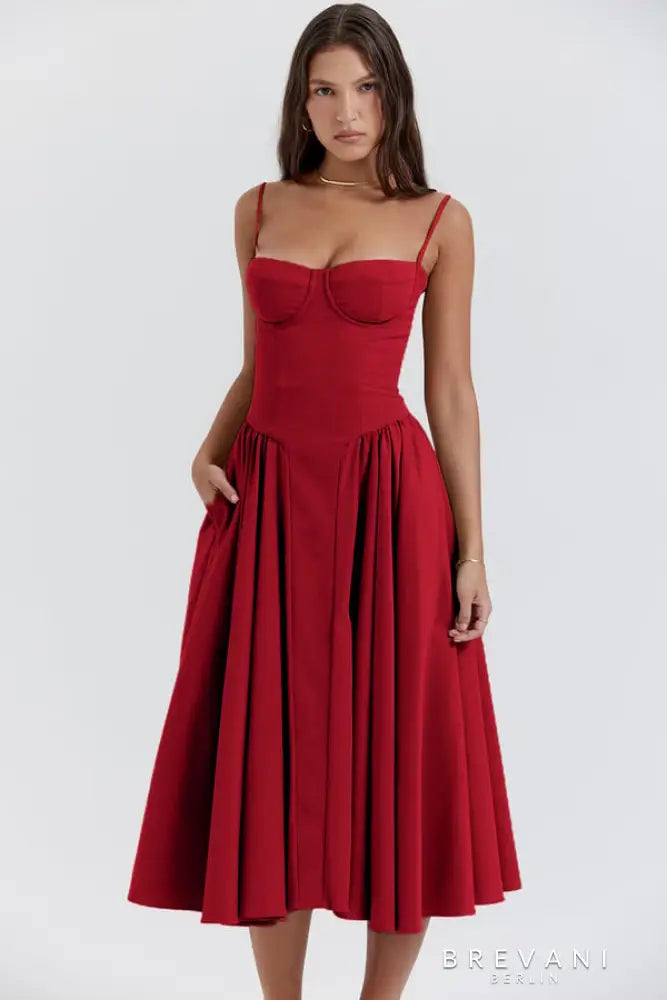 Elle | Midi corset dress