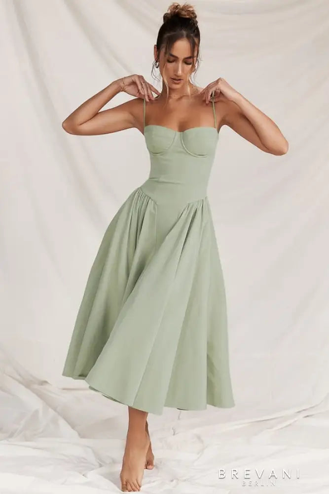 Elle | Midi corset dress