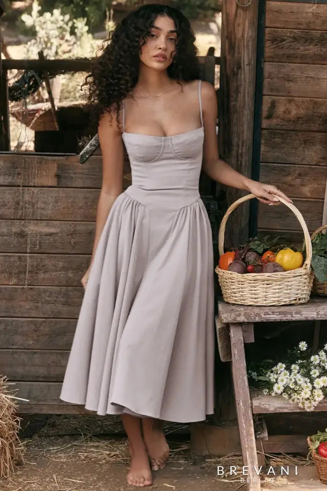 Elle | Midi corset dress