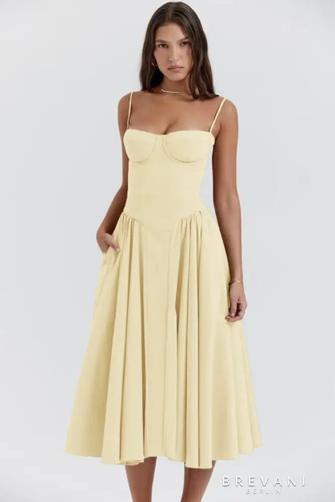 Elle | Midi corset dress