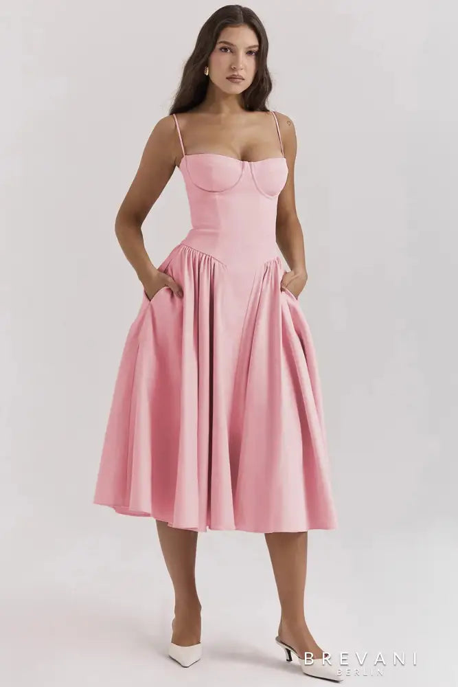 Elle | Midi corset dress