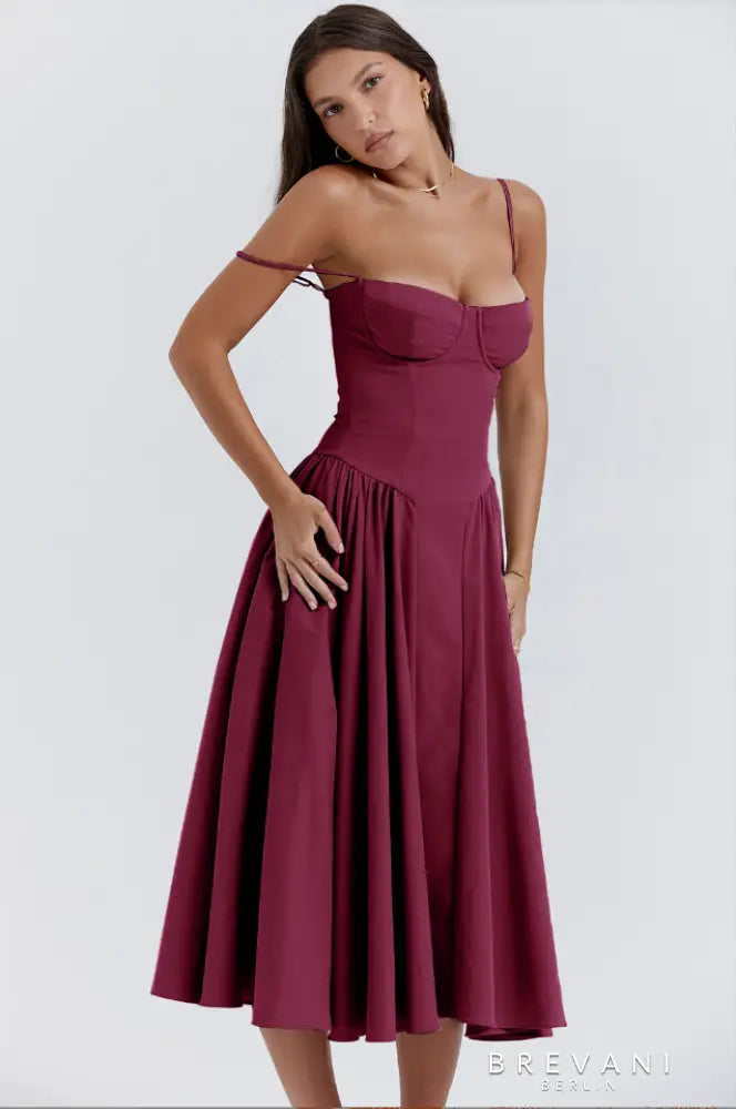 Elle | Midi corset dress