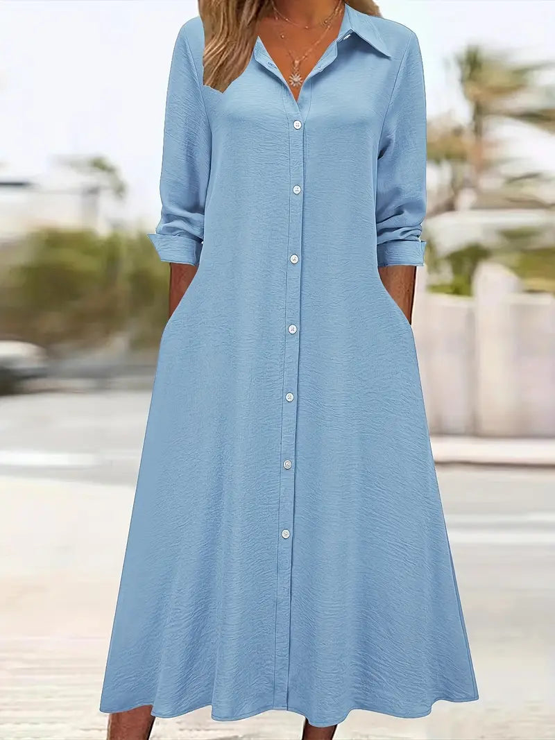 Elle | Figure flattering shirt dress