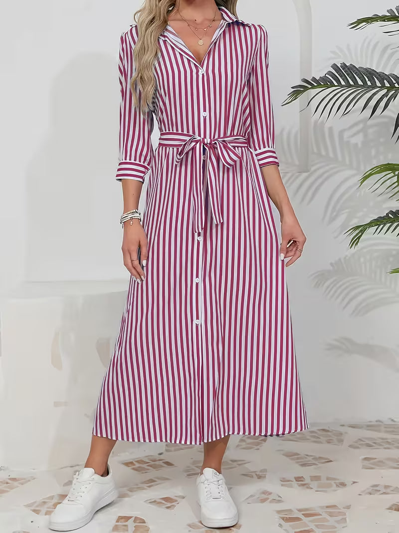 Elle | Chic shirt dress with belt