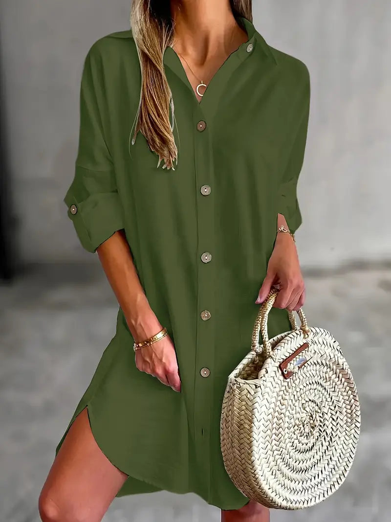 Elle | Chic short shirt dress