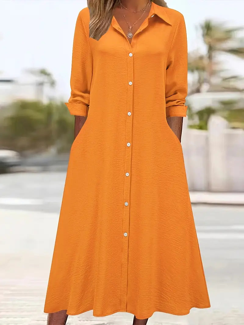 Elle | Figure flattering shirt dress