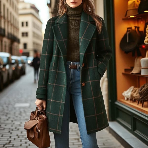 MADELEINE™ | Chic Retro Plaid Coat