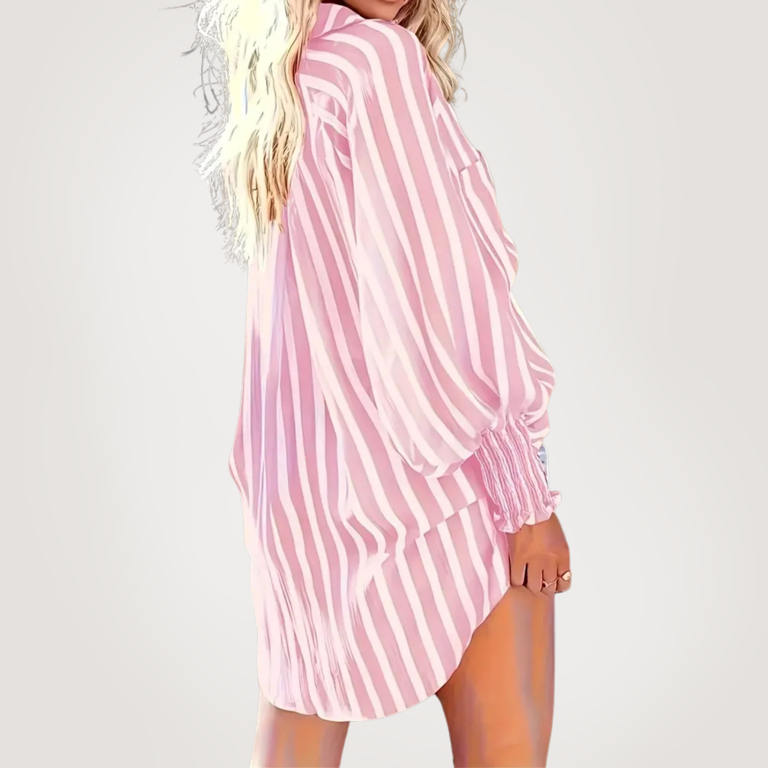 Elle | Classic oversized striped shirt