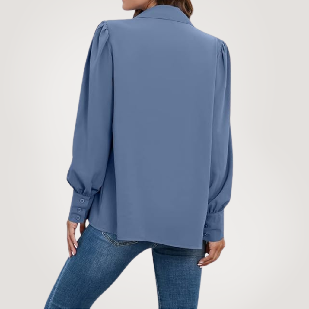 Elle | Elegant lantern sleeve shirt