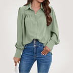 Elle | Elegant lantern sleeve shirt