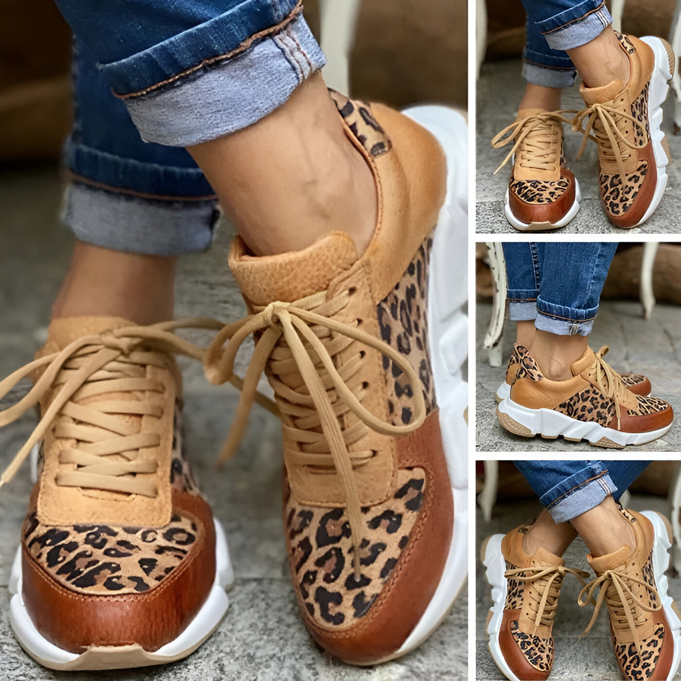 Elle | Stylish sneakers in leopard print