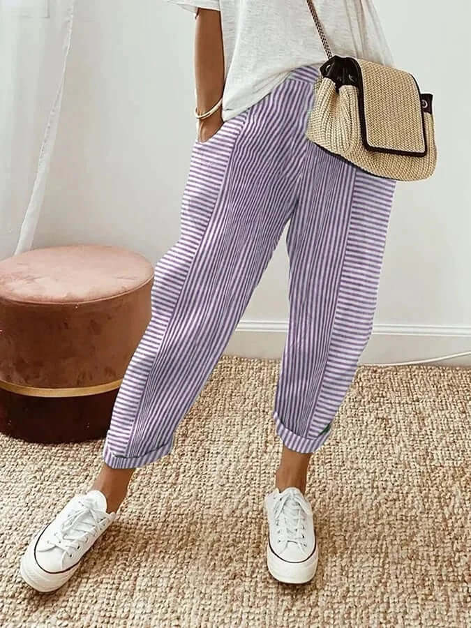 Elle | Striped trousers